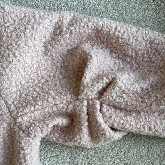 Anthropologie Pink Rose Sherpa Fleece Full Zip Lined Jacket Women‎ Size Large - Picture 7 of 15